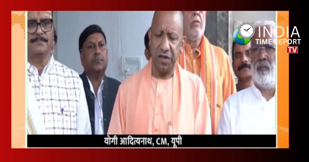 Chief Minister Yogi Adityanath addressing the media after the Uttar Pradesh Assembly was adjourned indefinitely.