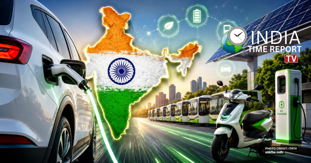 भारत में इलेक्ट्रिक वाहनों और ईवी चार्जिंग इंफ्रास्ट्रक्चर की सांकेतिक तस्वीर