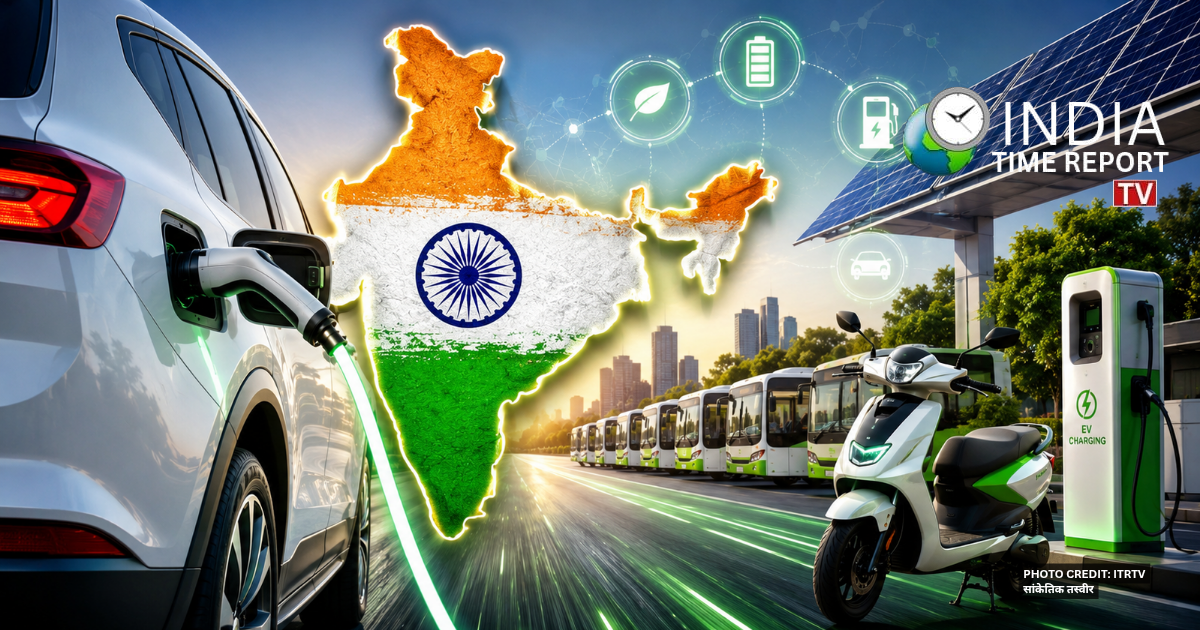 भारत में इलेक्ट्रिक वाहनों और ईवी चार्जिंग इंफ्रास्ट्रक्चर की सांकेतिक तस्वीर