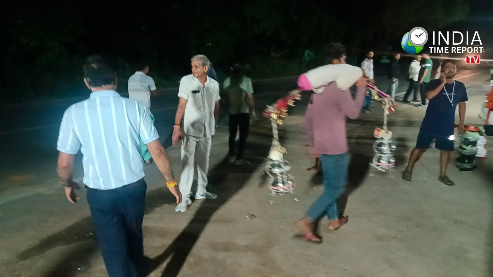 Kanwar pilgrims during Sawan Yatra in Sadabad