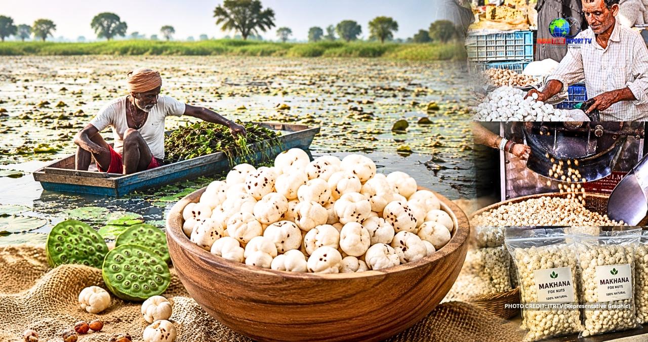 Representative graphic of India's growing Makhana (Fox Nut) superfood sector.