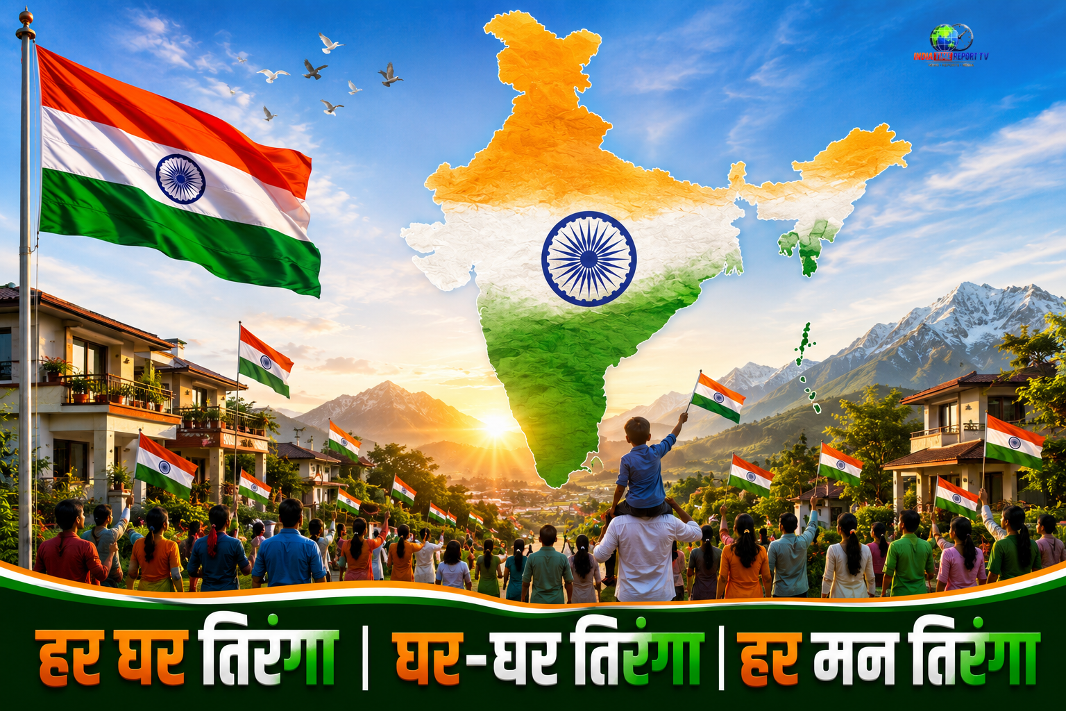 हर घर तिरंगा अभियान को दर्शाती प्रतिनिधि ग्राफिक तस्वीर