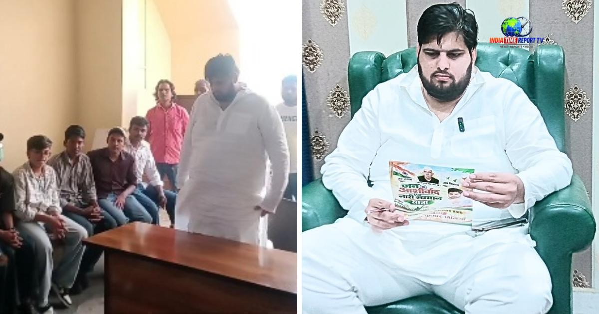 सादाबाद में प्रेस वार्ता के दौरान आरएलडी नेता प्रवीण पोनिया